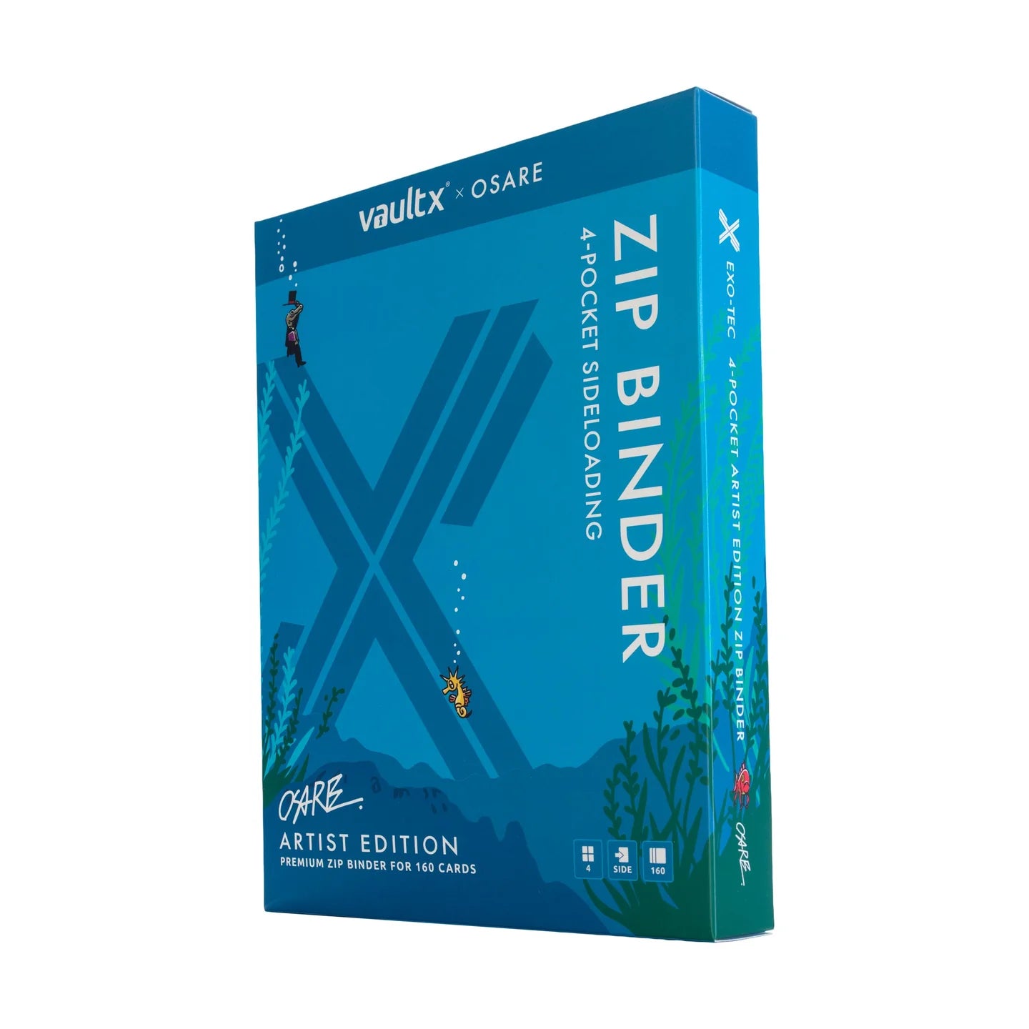 VaultX: 4 Pocket Premium Zip Binder Water - Osare