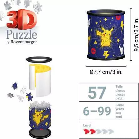 Ravensburger: Pokémon Pencil Holder 54pc – 3D Puzzle Organiser