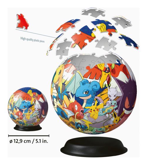 Pokémon 72-Piece 3D Puzzle Ball – Pikachu & Friends