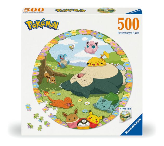 Pokémon Circular 500-Piece Jigsaw Puzzle – Ravensburger
