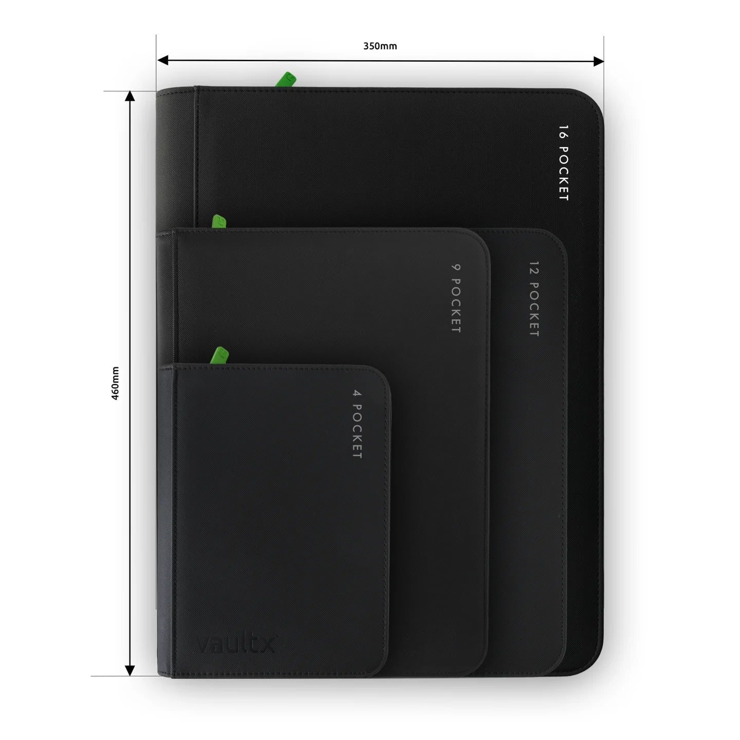 VaultX: 16 Pocket Exo Tec Premium Zip Binder Black