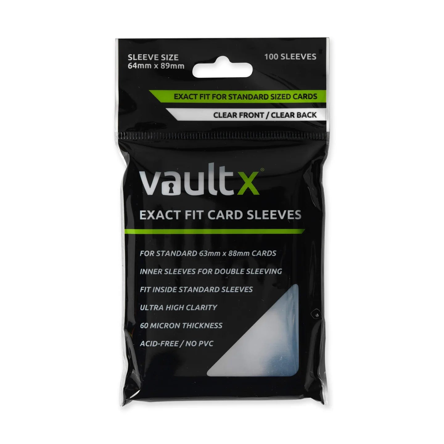 VaultX: Exact Fit Sleeves Ultra Clear (100pk)