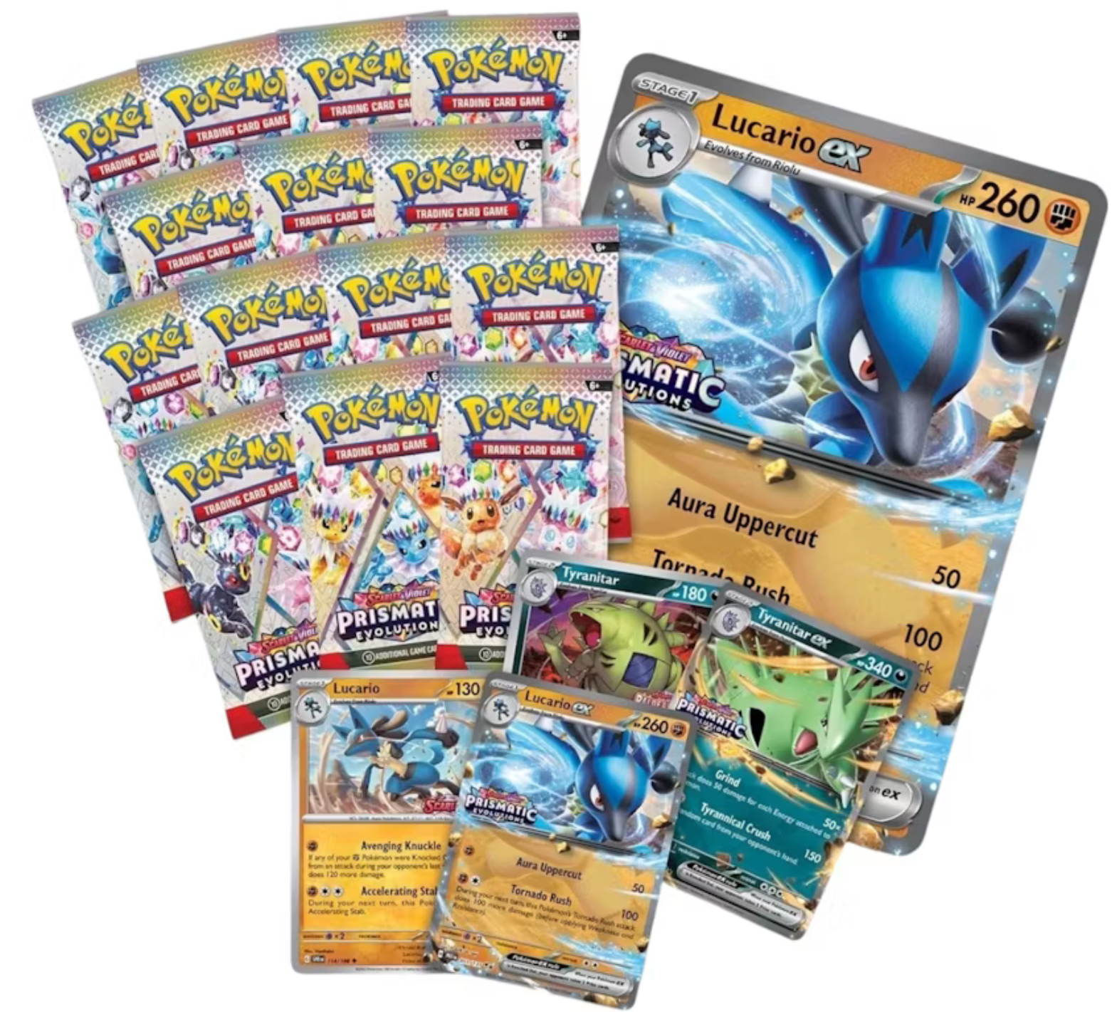 Pokémon: Prismatic Evolutions Lucario ex & Tyranitar ex Premium Collection