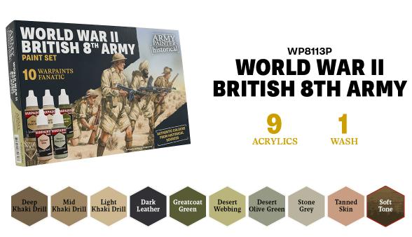 The Army Painter: World War 2 British 8th Army Paint Set