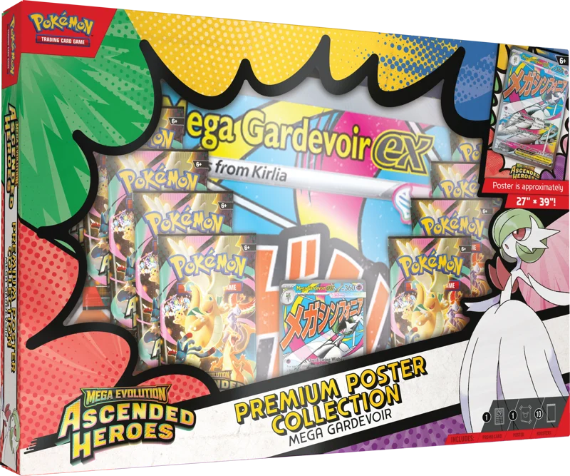 Pokemon TCG: Ascended Heroes Premium Poster Collection Box - Gardevoir/Lucario