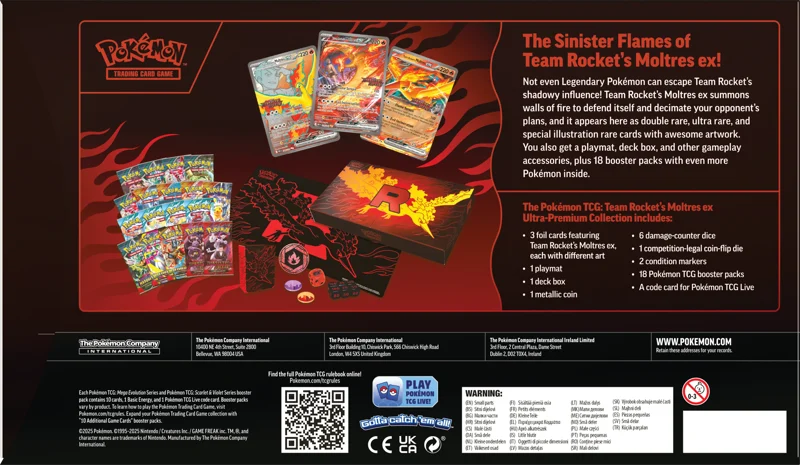Pokemon TCG: Team Rocket's Moltres ex Ultra Premium Collection