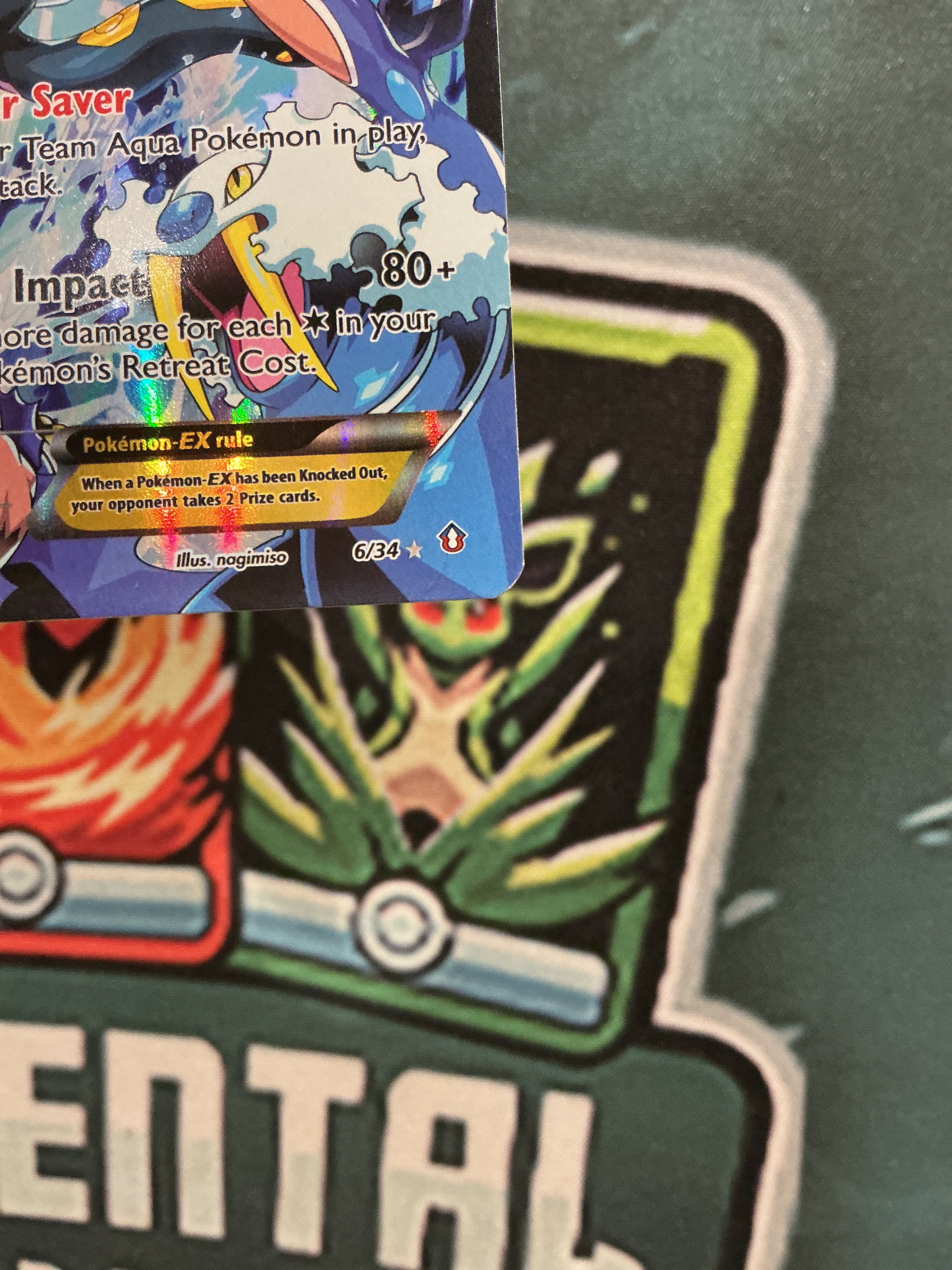 Team Aqua’s Kyogre EX Ultra Rare XY Double Crisis 6/34 LP