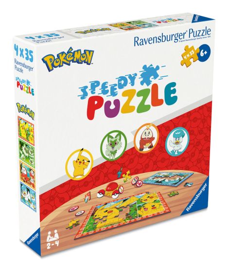 Pokemon: Speedy Puzzle Pokemon 4x35 Piece Jigsaw Puzzles