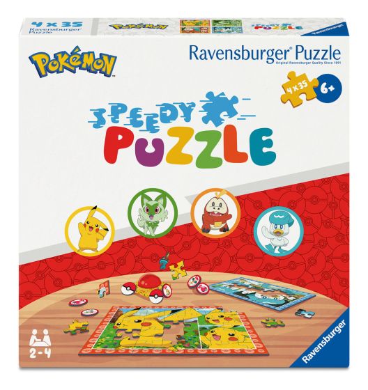 Pokemon: Speedy Puzzle Pokemon 4x35 Piece Jigsaw Puzzles