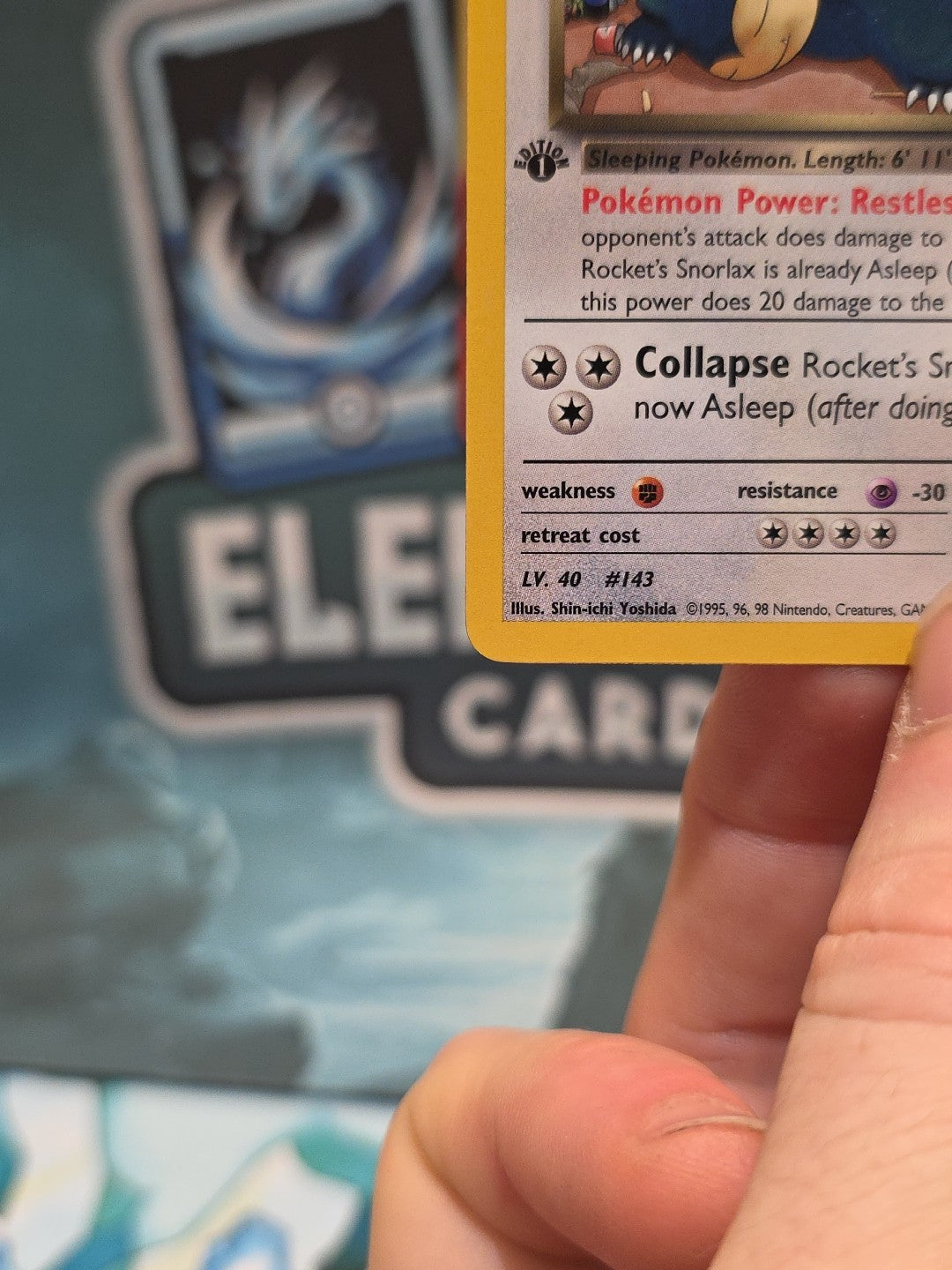 Pokemon Card Rocket’s Snorlax 33/132 Gym Heroes 1st Edition Rare WOTC Near Mint