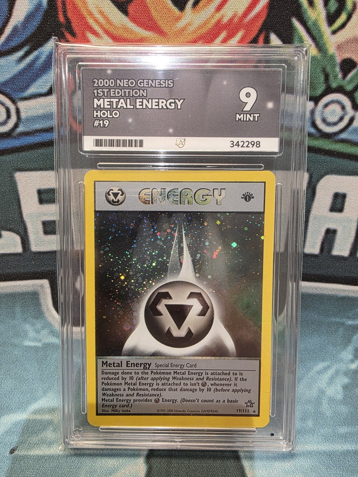 Metal Energy 19/111 1st Edition Neo Genesis Holo Ace 9 Not PSA