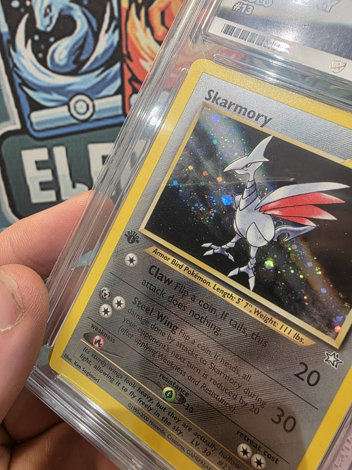 Skarmory 13/111 1st Edition Neo Genesis Ace 9 Not PSA *SWIRL*