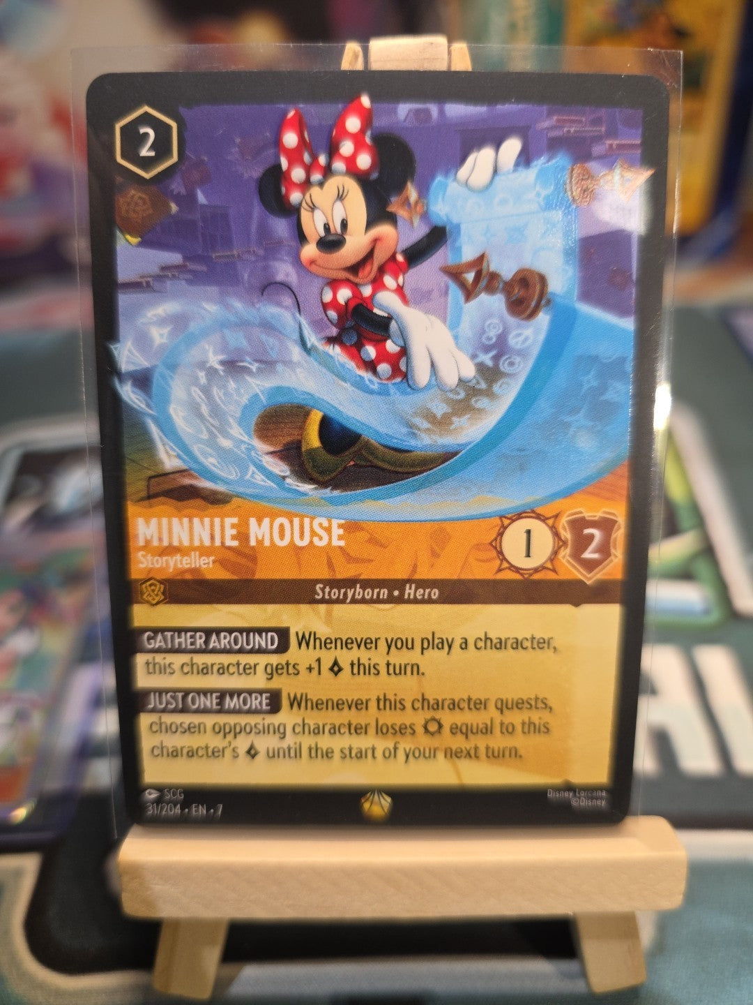Disney Lorcana Minnie Mouse Storyteller Legendary Non-Foil Card 31/204