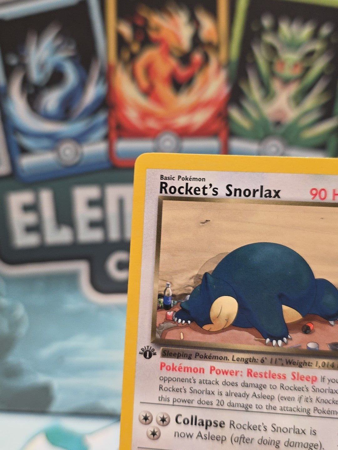 Pokemon Card Rocket’s Snorlax 33/132 Gym Heroes 1st Edition Rare WOTC Near Mint