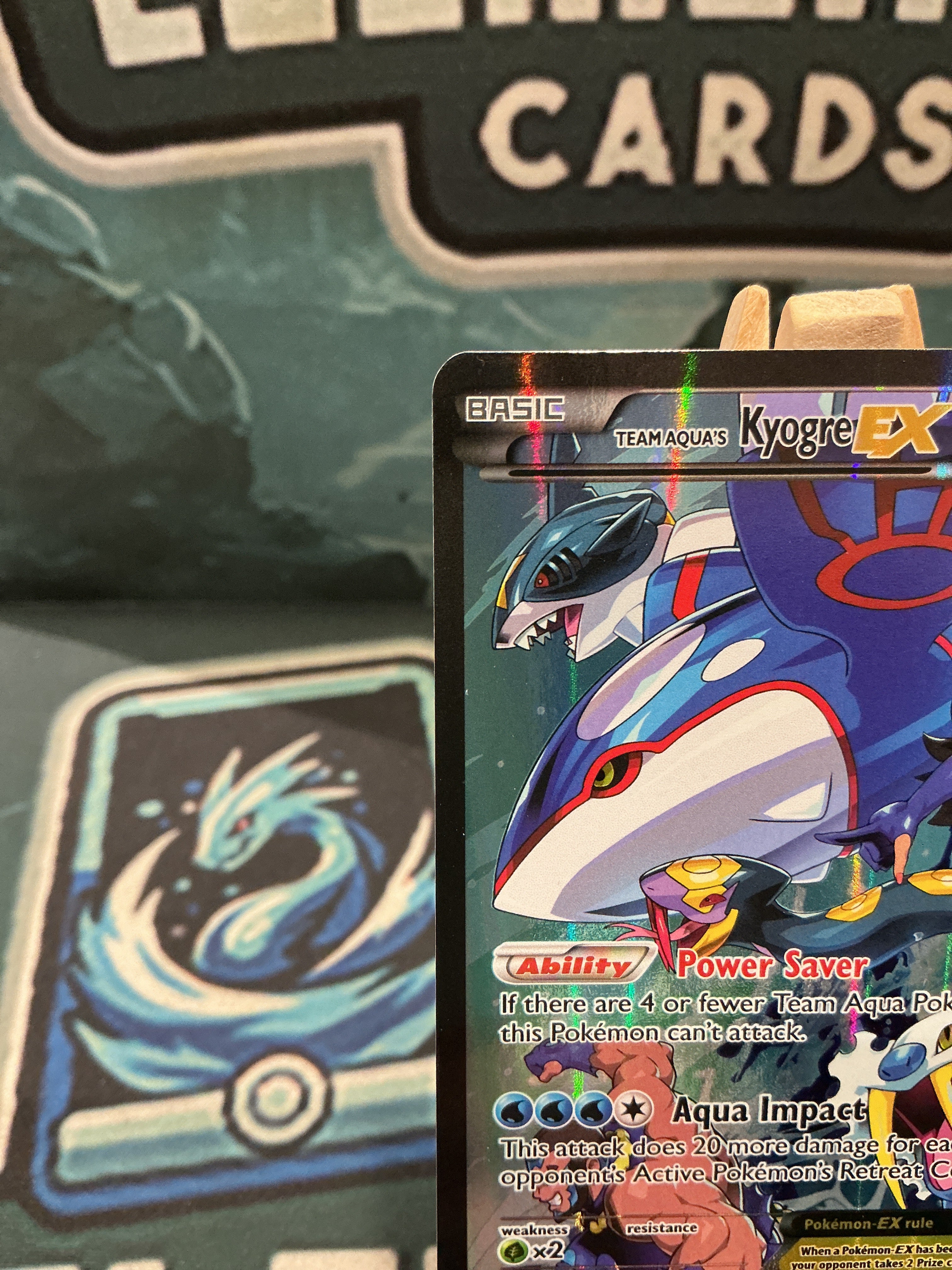 Team Aqua’s Kyogre EX Ultra Rare XY Double Crisis 6/34 LP