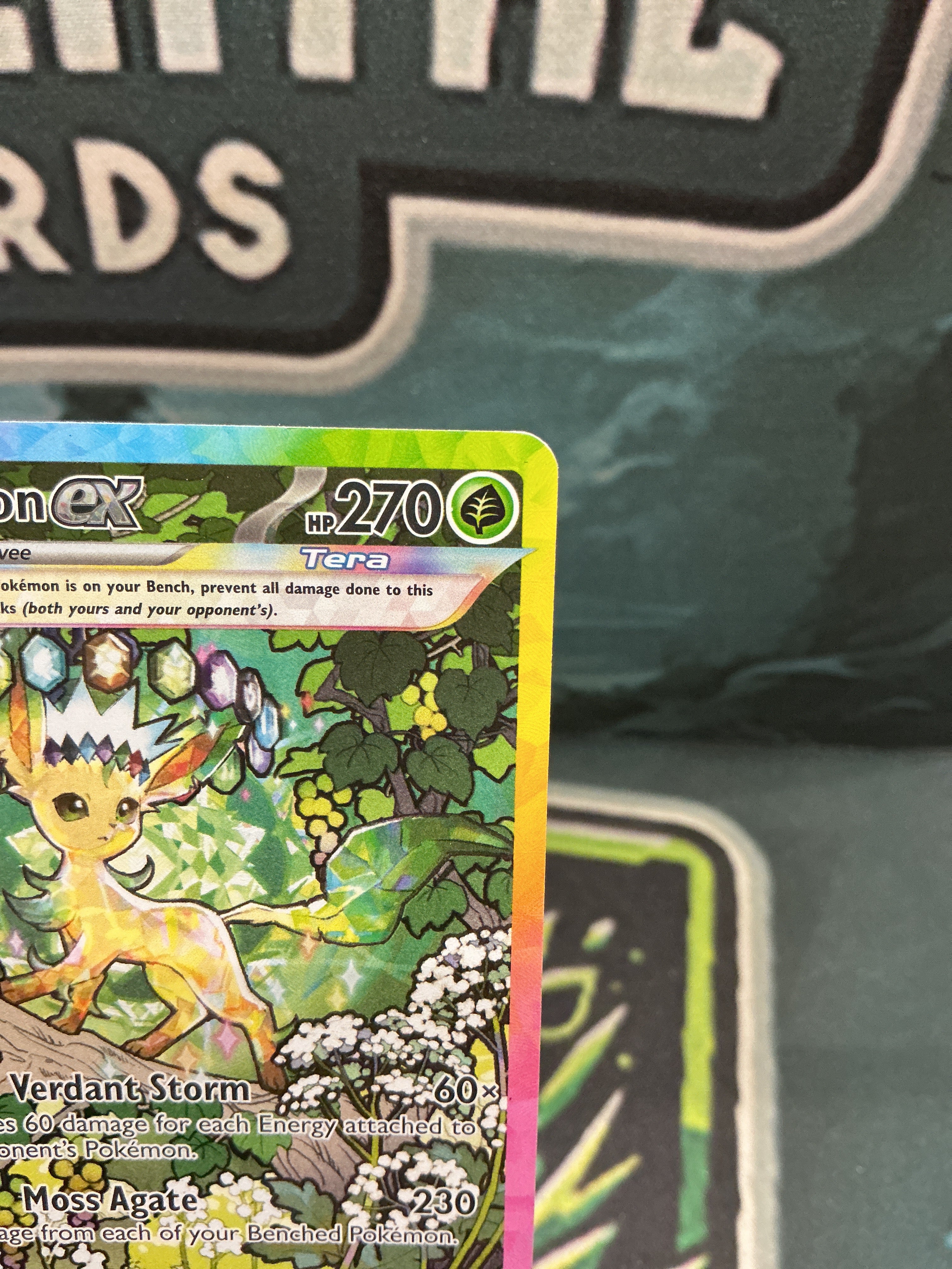 Leafeon EX SIR Prismatic Evolutions Scarlet and Violet 144/131 LP