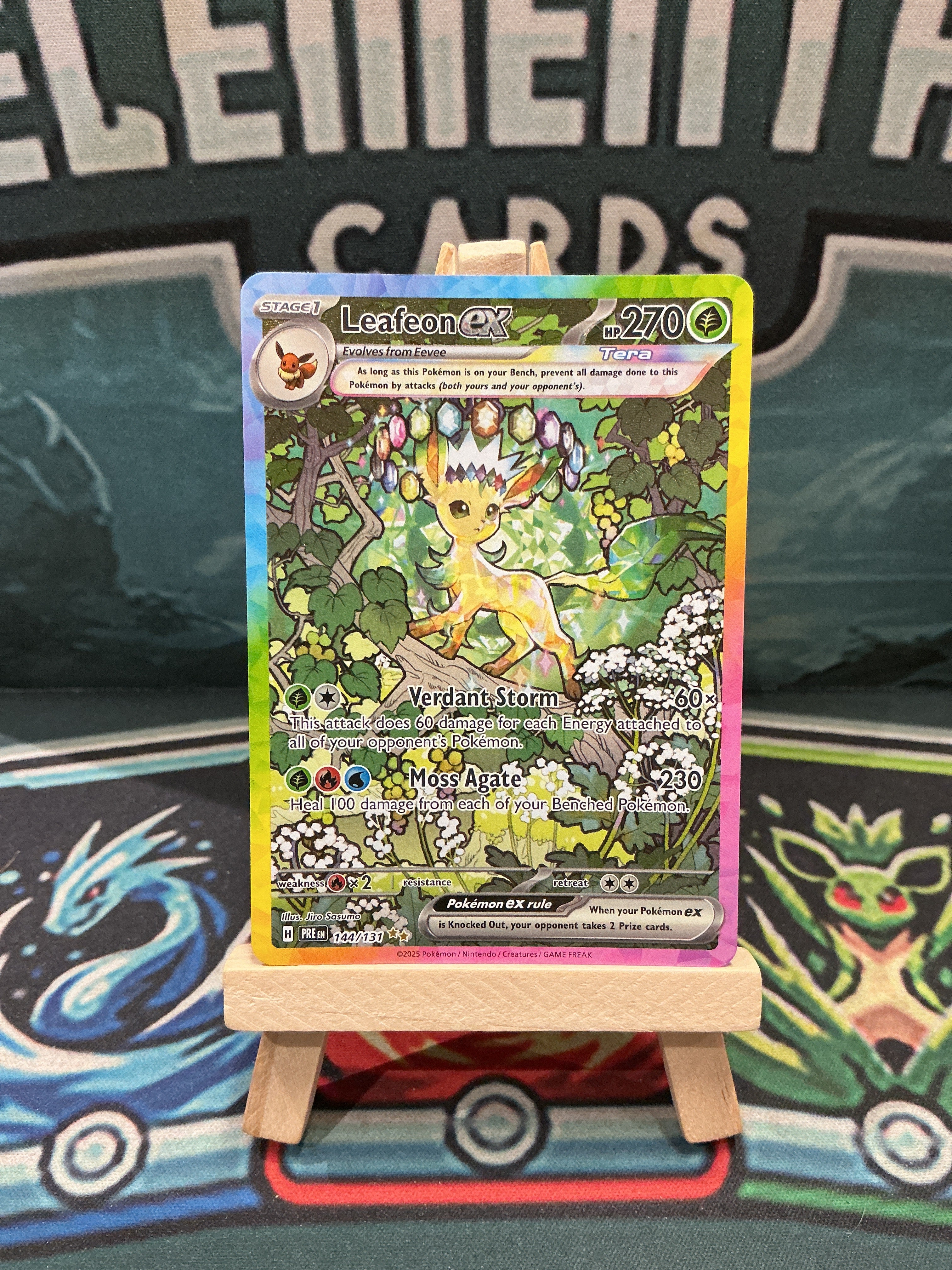 Leafeon EX SIR Prismatic Evolutions Scarlet and Violet 144/131 LP