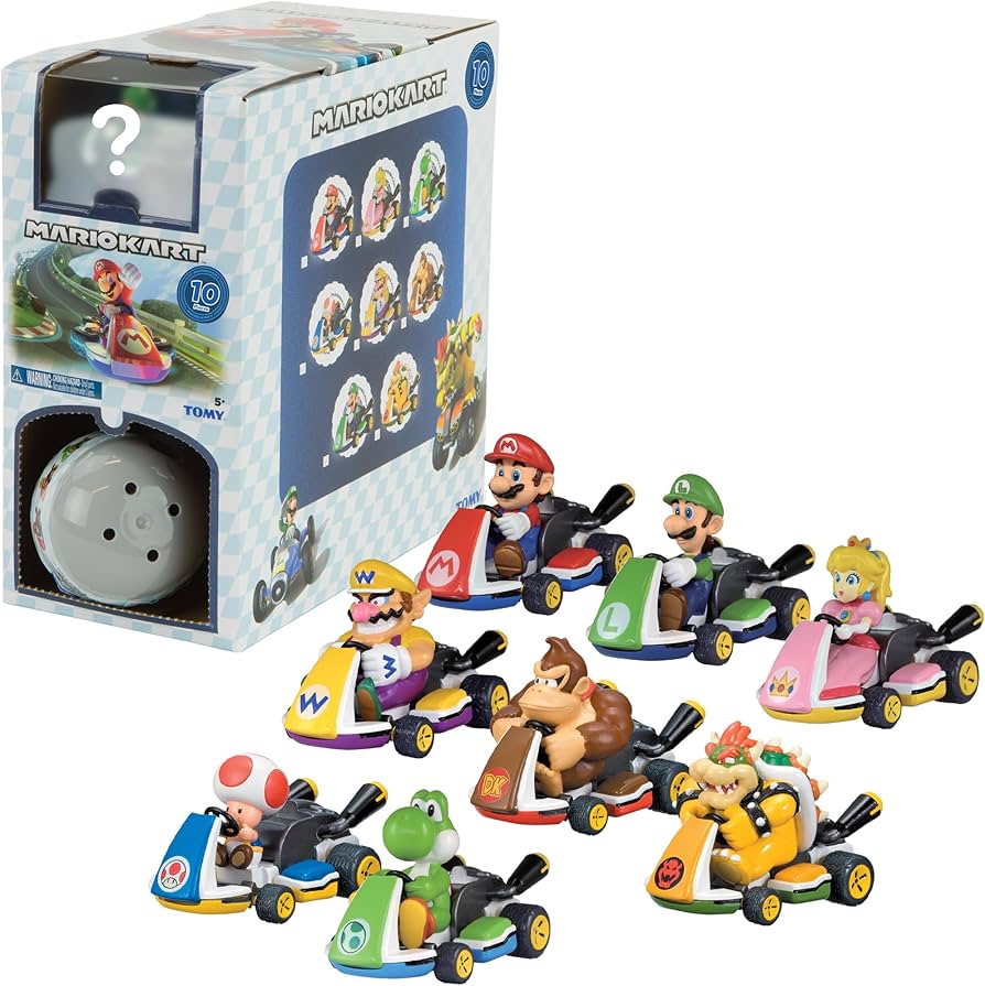 Tomy: Mario Kart Pull Back Toy Mystery Ball