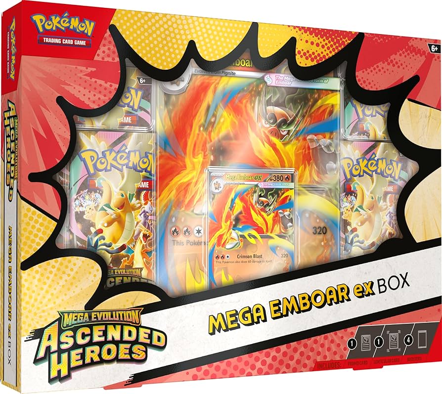 Pokemon TCG: Ascended Heroes Mega Emboar ex Box
