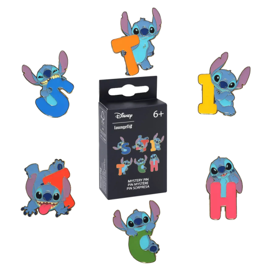 Loungefly: Stitch Letters and Poses Blind Box Enamel Pins