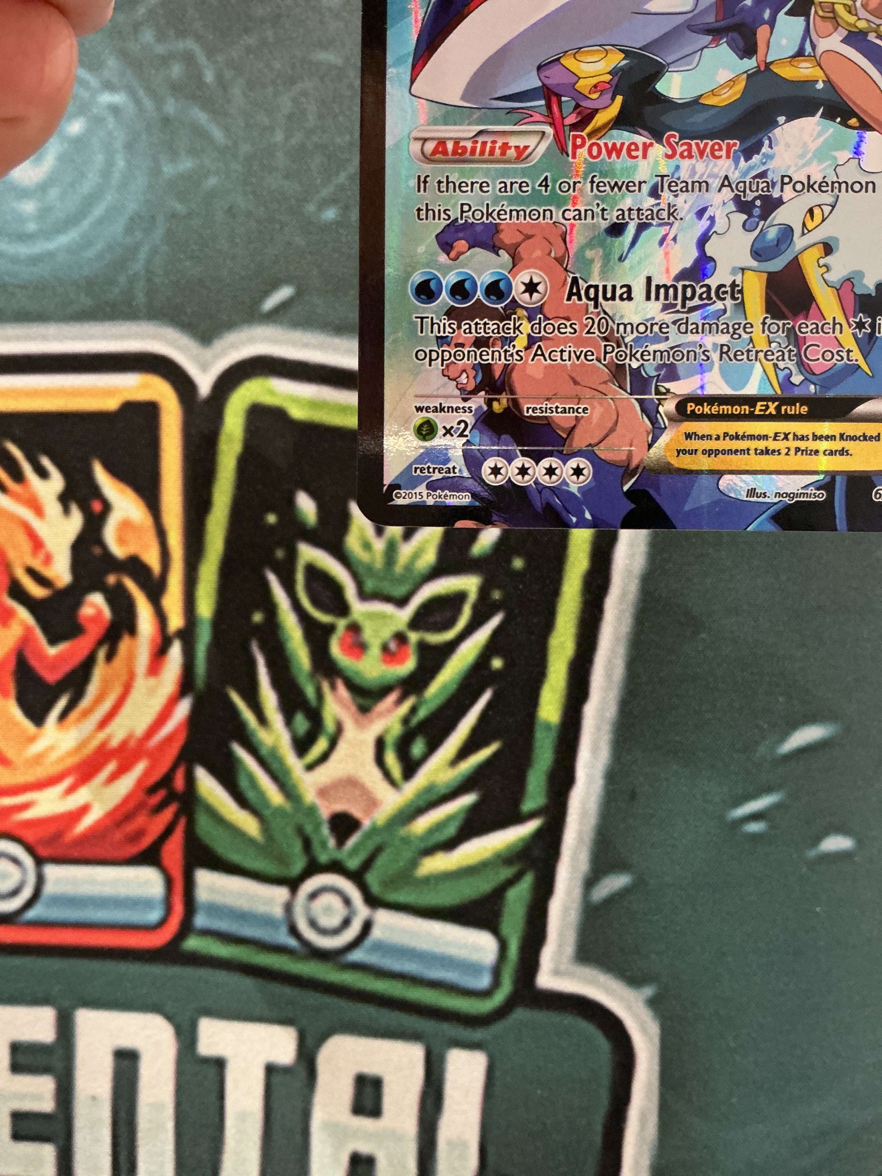 Team Aqua’s Kyogre EX Ultra Rare XY Double Crisis 6/34 LP