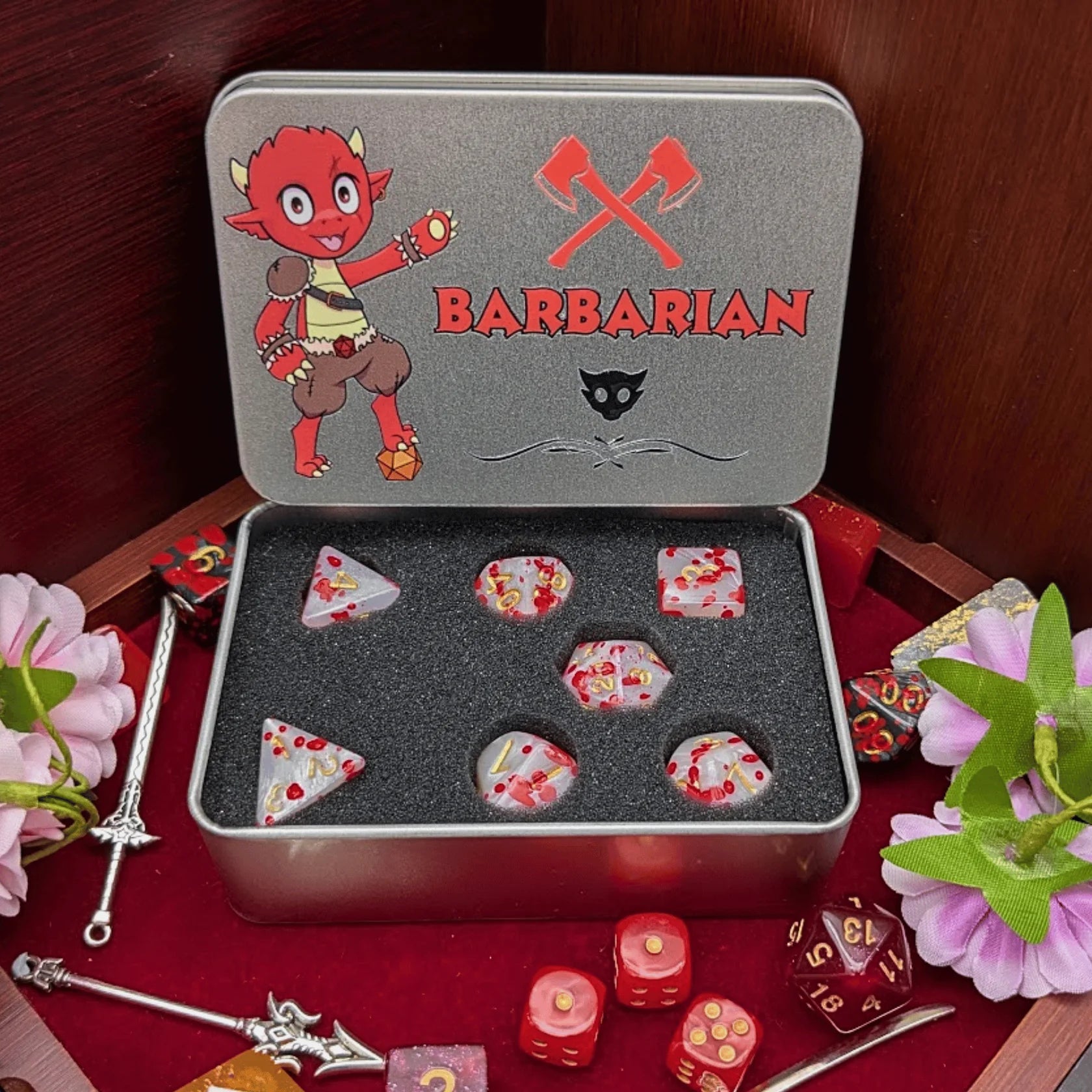 Mystery Dice Goblin: RPG Class Dice Tin - Barbarian