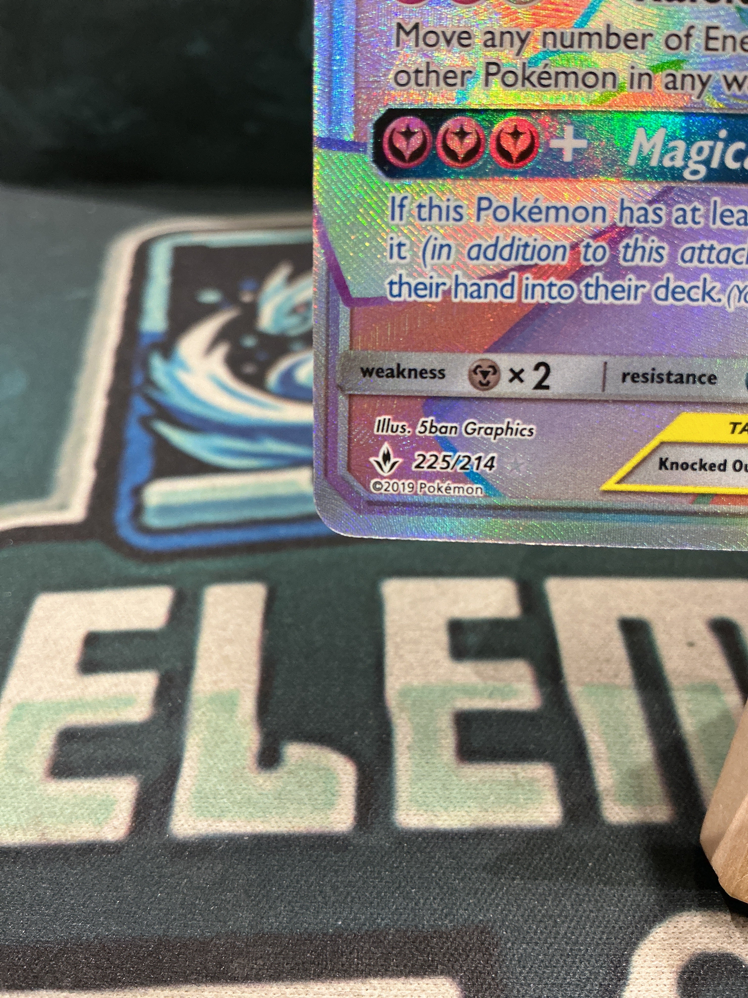 Gardevoir & Sylveon GX Rainbow Rare Tag Team Sun and Moon 225/214 LP