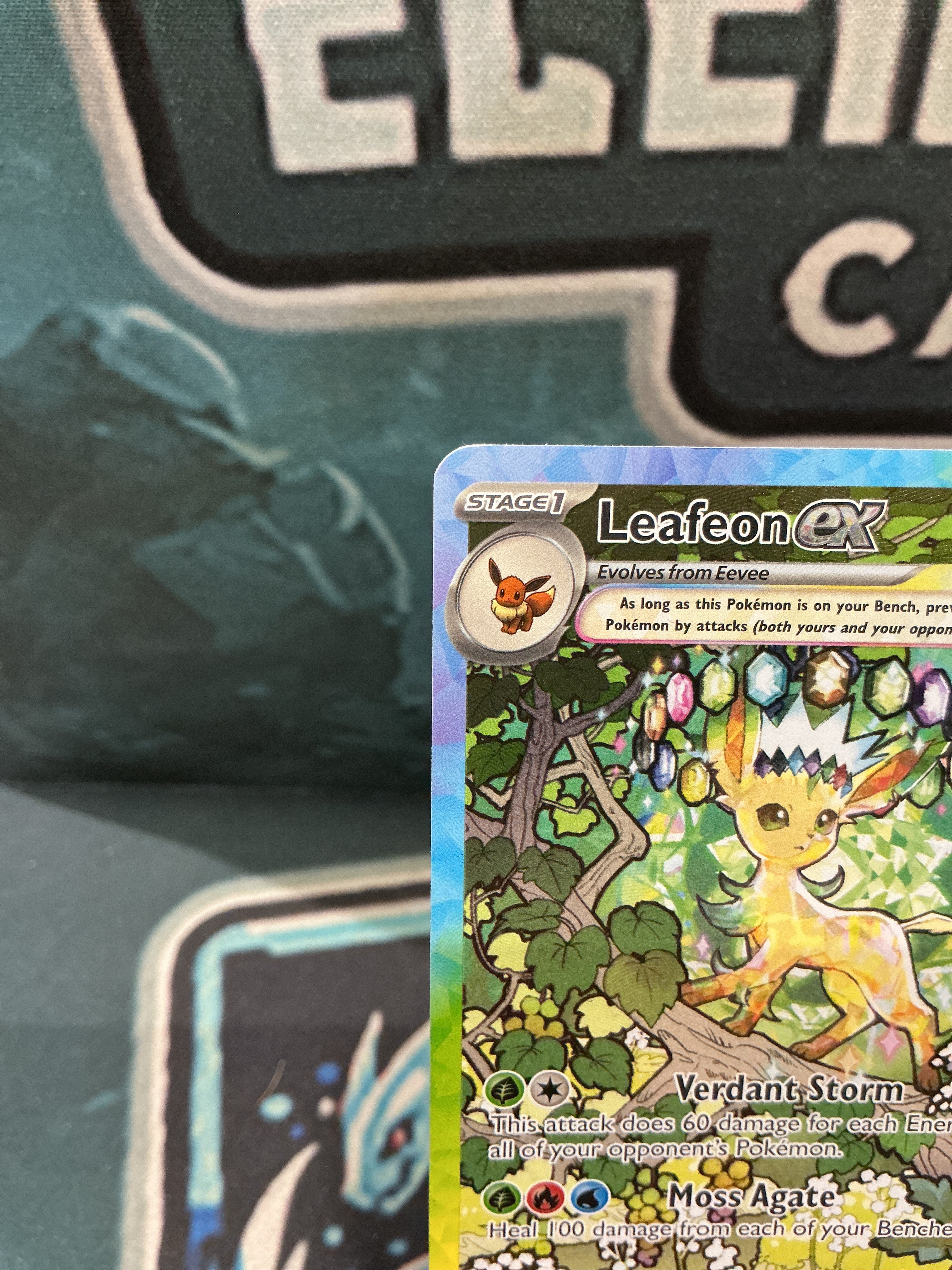 Leafeon EX SIR Prismatic Evolutions Scarlet and Violet 144/131 LP