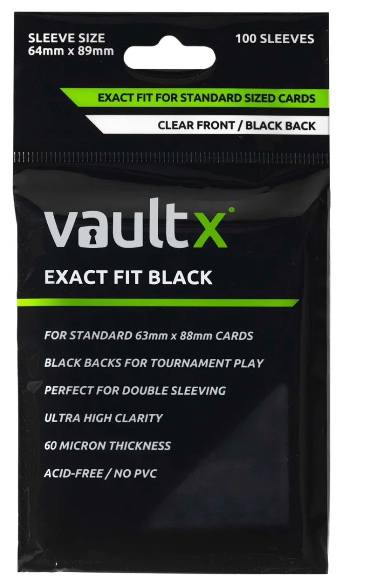 VaultX: Exact Fit Sleeves Ultra Clear (100pk)