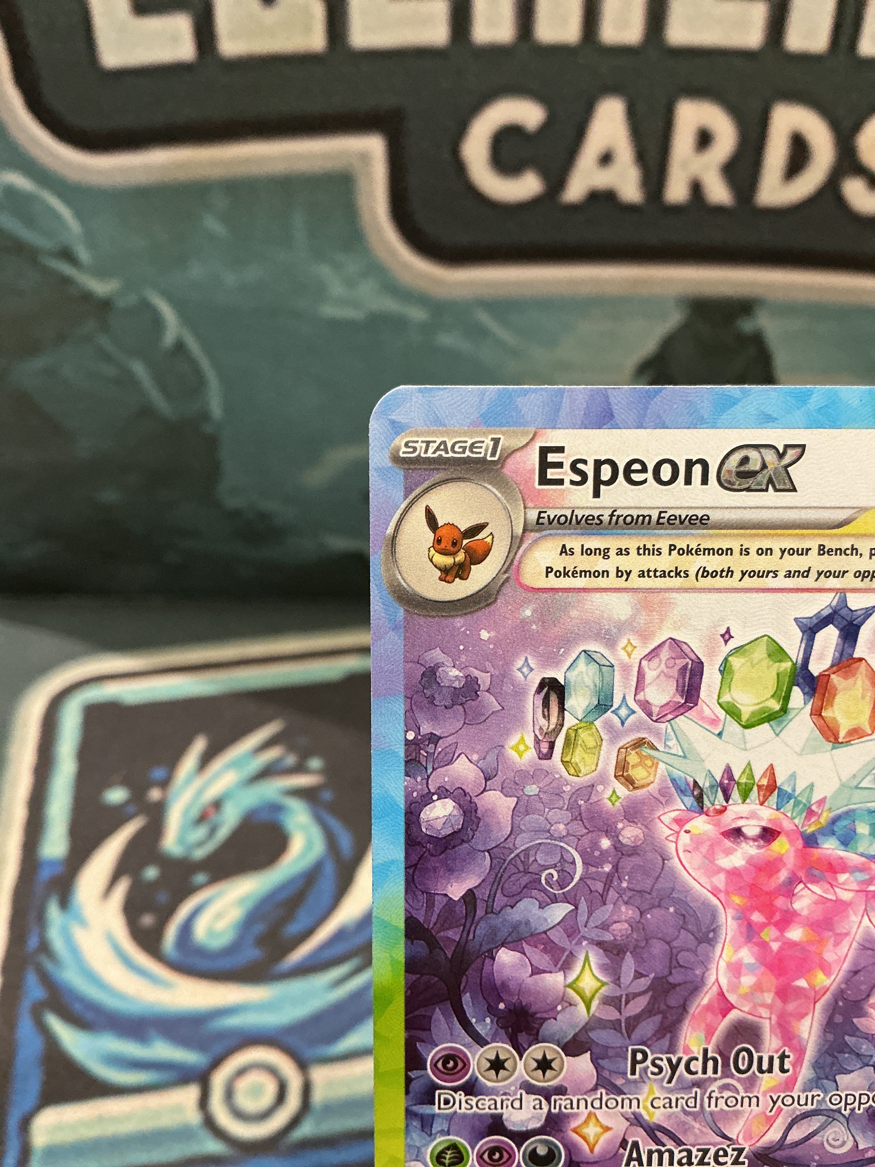 Espeon EX SIR Prismatic Evolutions Scarlet and Violet 155/131 LP