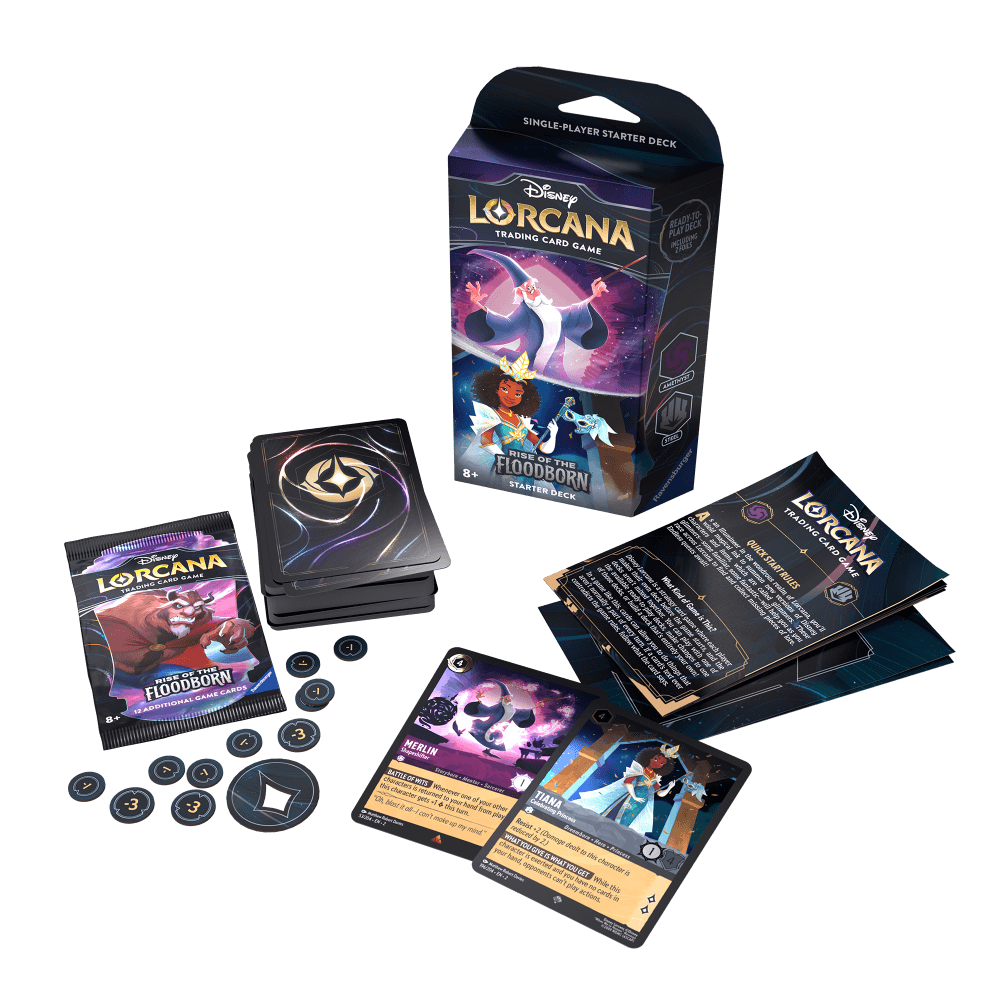 Disney Lorcana: Rise of the Floodborn Starter Deck | 60-Card Ready-to-Play Deck