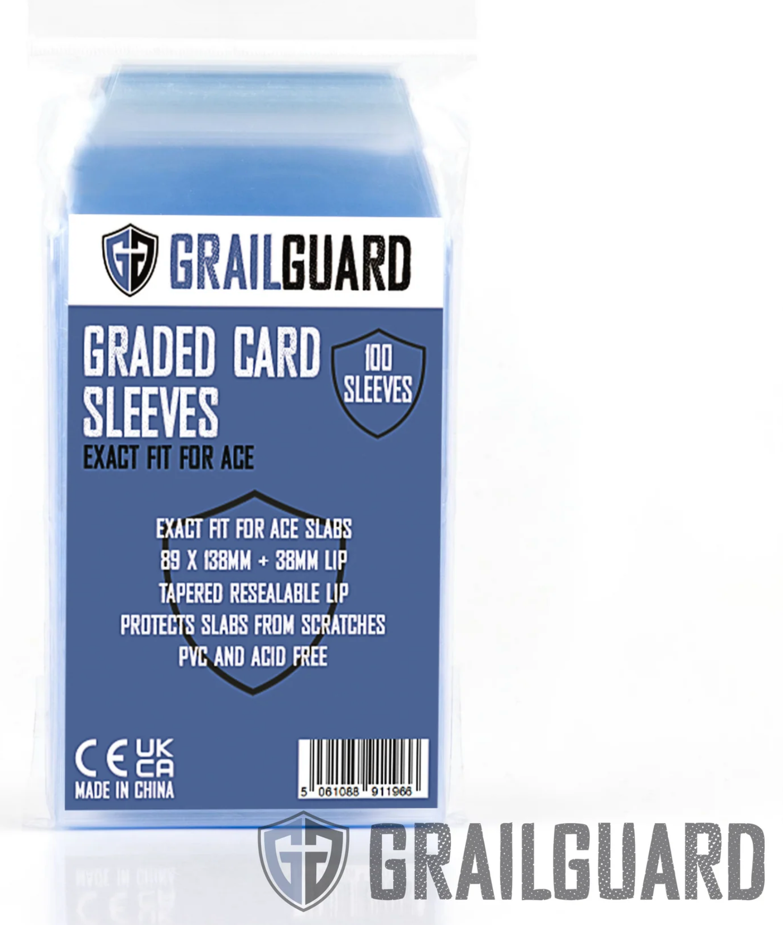 Grail Guard: Graded Card Slab Sleeves - ACE Perfect Fit (100 Sleeves)