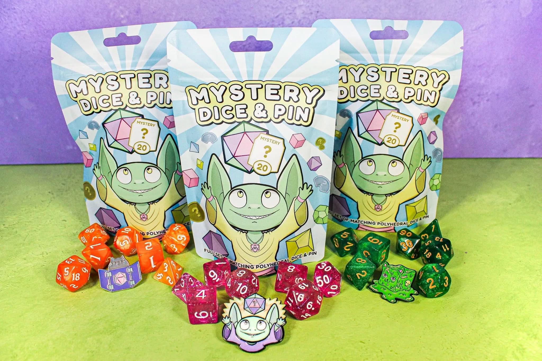 Mystery Dice Goblin: Mystery Dice & Pin Bag