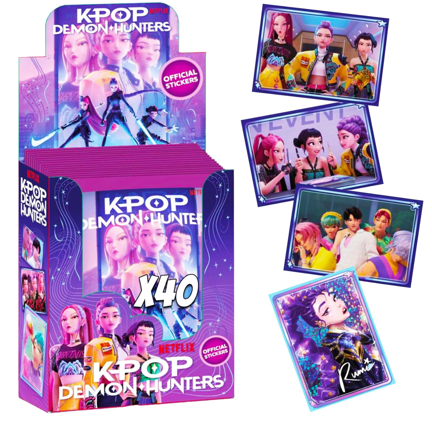 KPop Demon Hunters Netflix Offical Stickers Box (40 Packs)