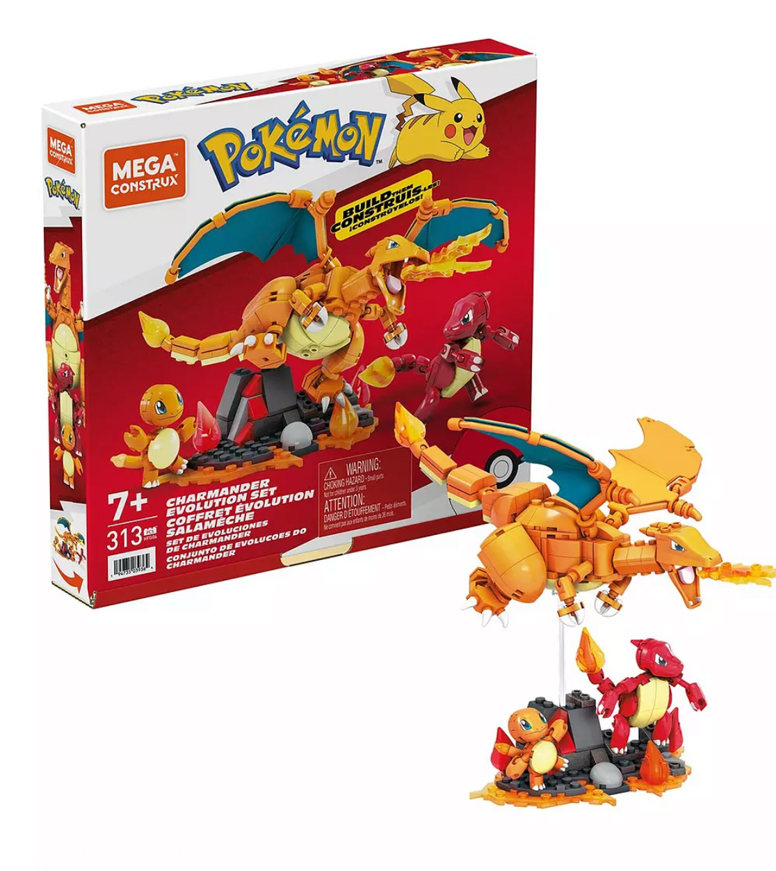 Mega Construx: Pokemon Charmander Evolution Set (Charizard)