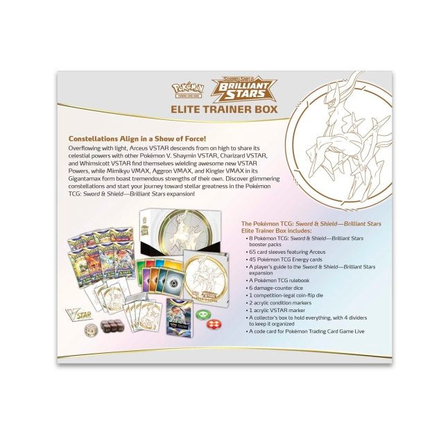 Pokémon TCG: Brilliant Stars Elite Trainer Box (ETB) SWSH with Soft Case