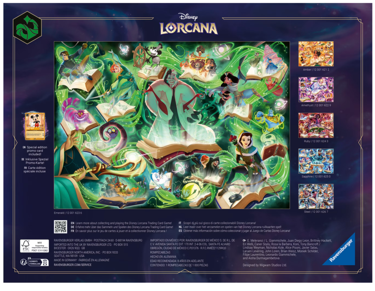 Ravensburger Disney Lorcana Glimmers of the Realm: Emerald 1000 Piece Puzzle