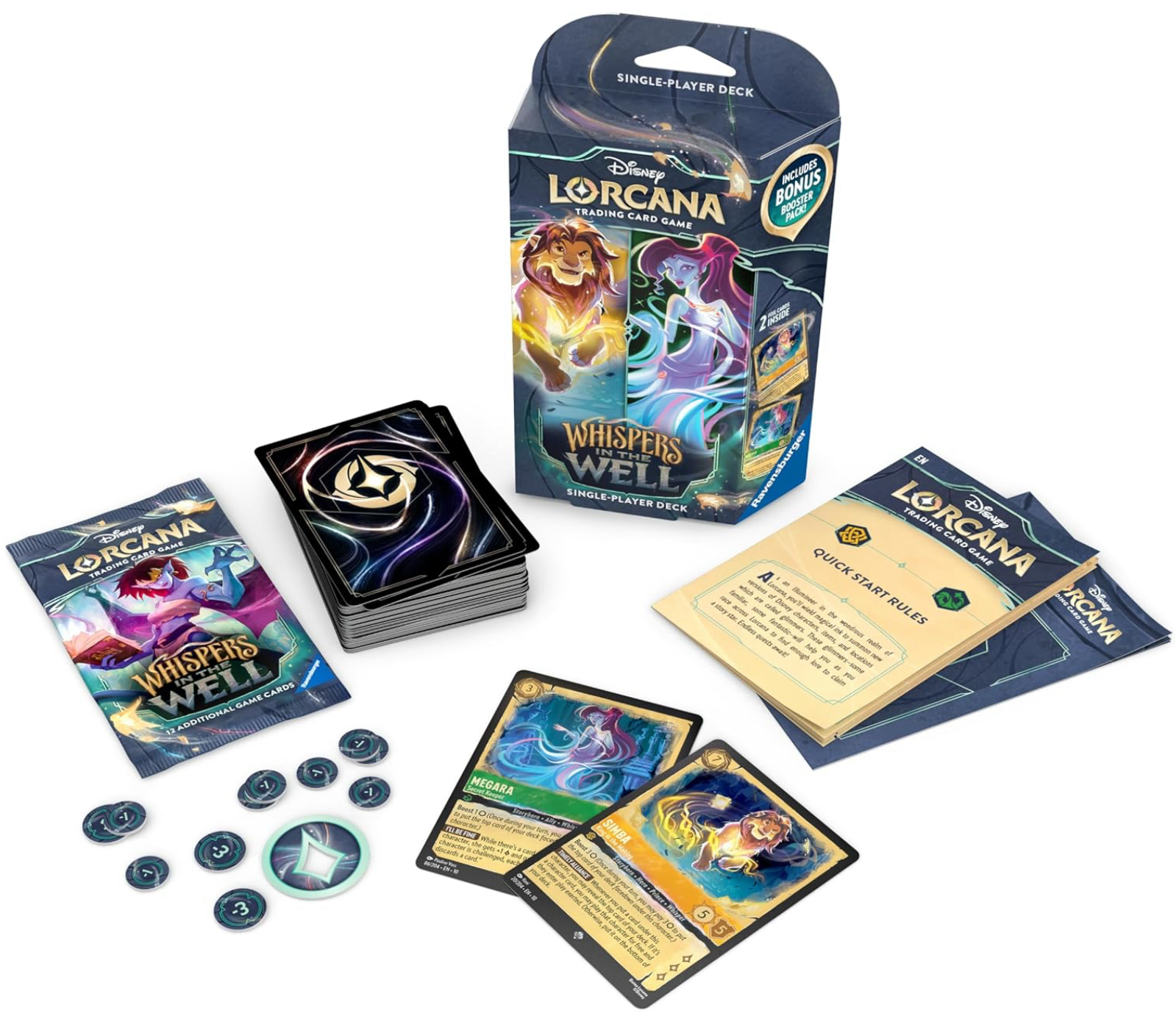 Disney Lorcana: Whispers in The Well Starter Deck | 60-Card Ready-to-Play Deck