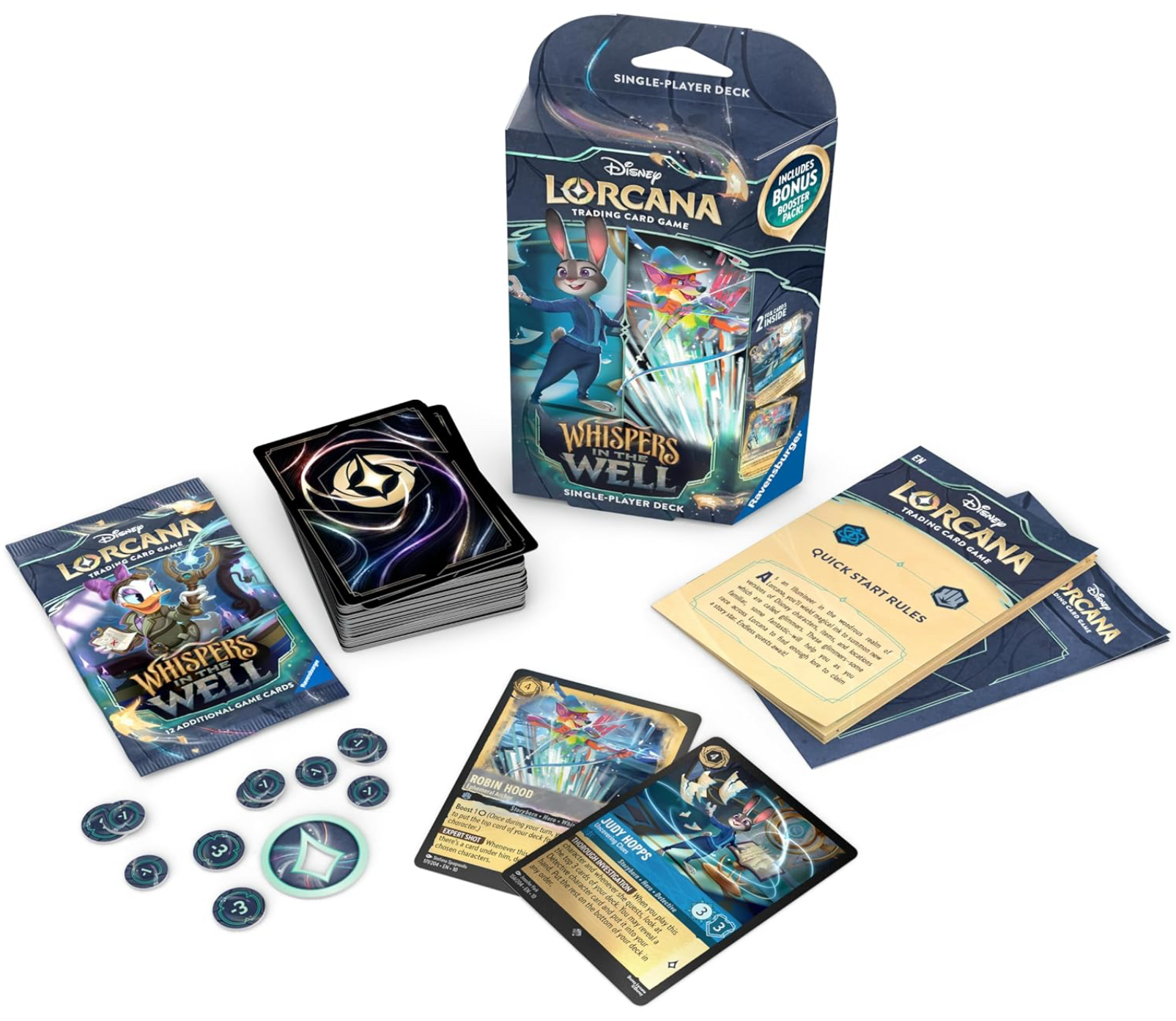 Disney Lorcana: Whispers in The Well Starter Deck | 60-Card Ready-to-Play Deck