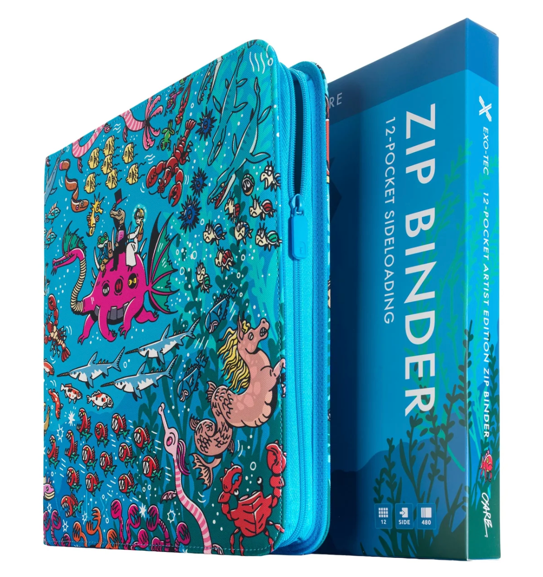 VaultX: 12 Pocket Premium Zip Binder Water - Osare