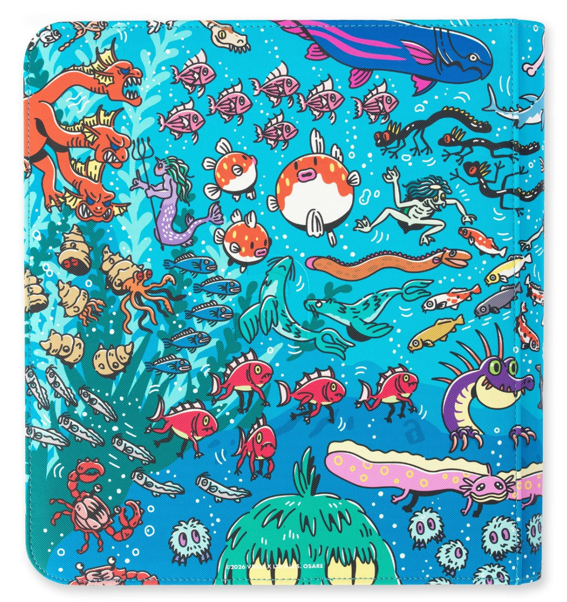 VaultX: 12 Pocket Premium Zip Binder Water - Osare