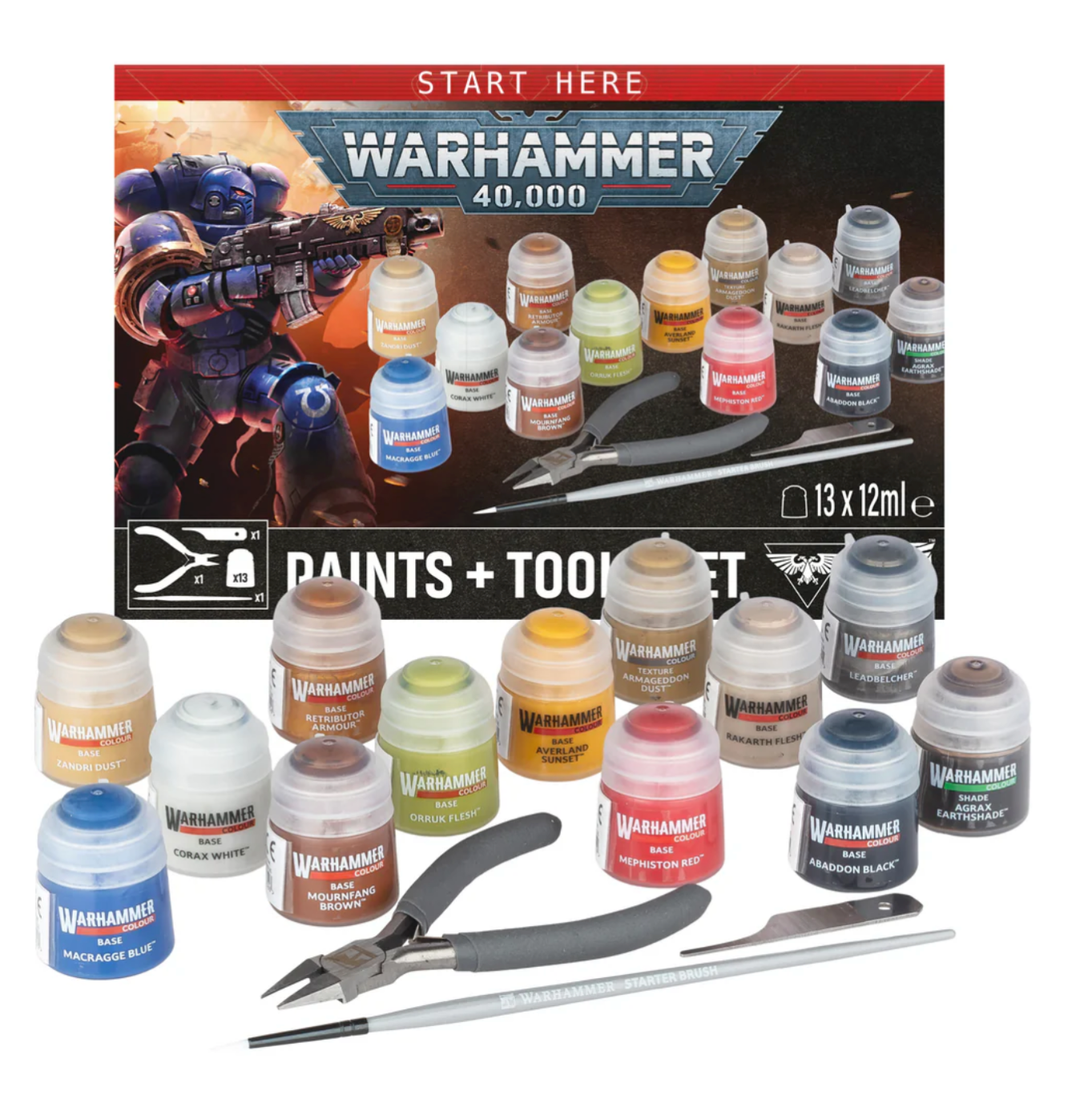 Warhammer 40k: Paints and Tools Set