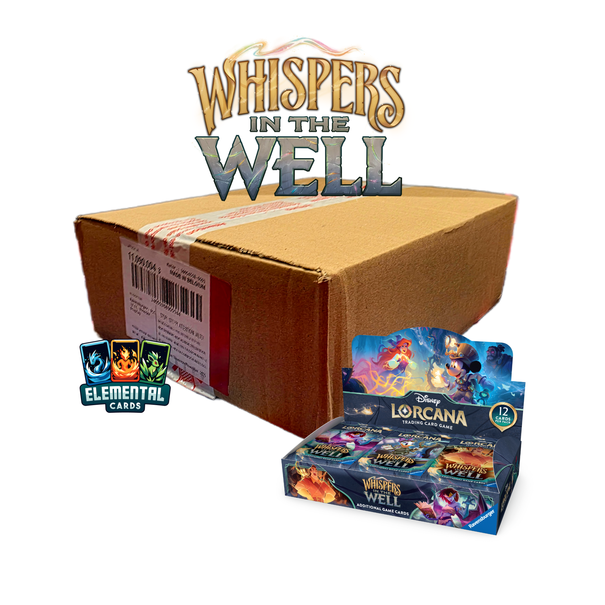 Disney Lorcana: Whispers in the Well Booster Box (Sealed Case of 4 Boxes)