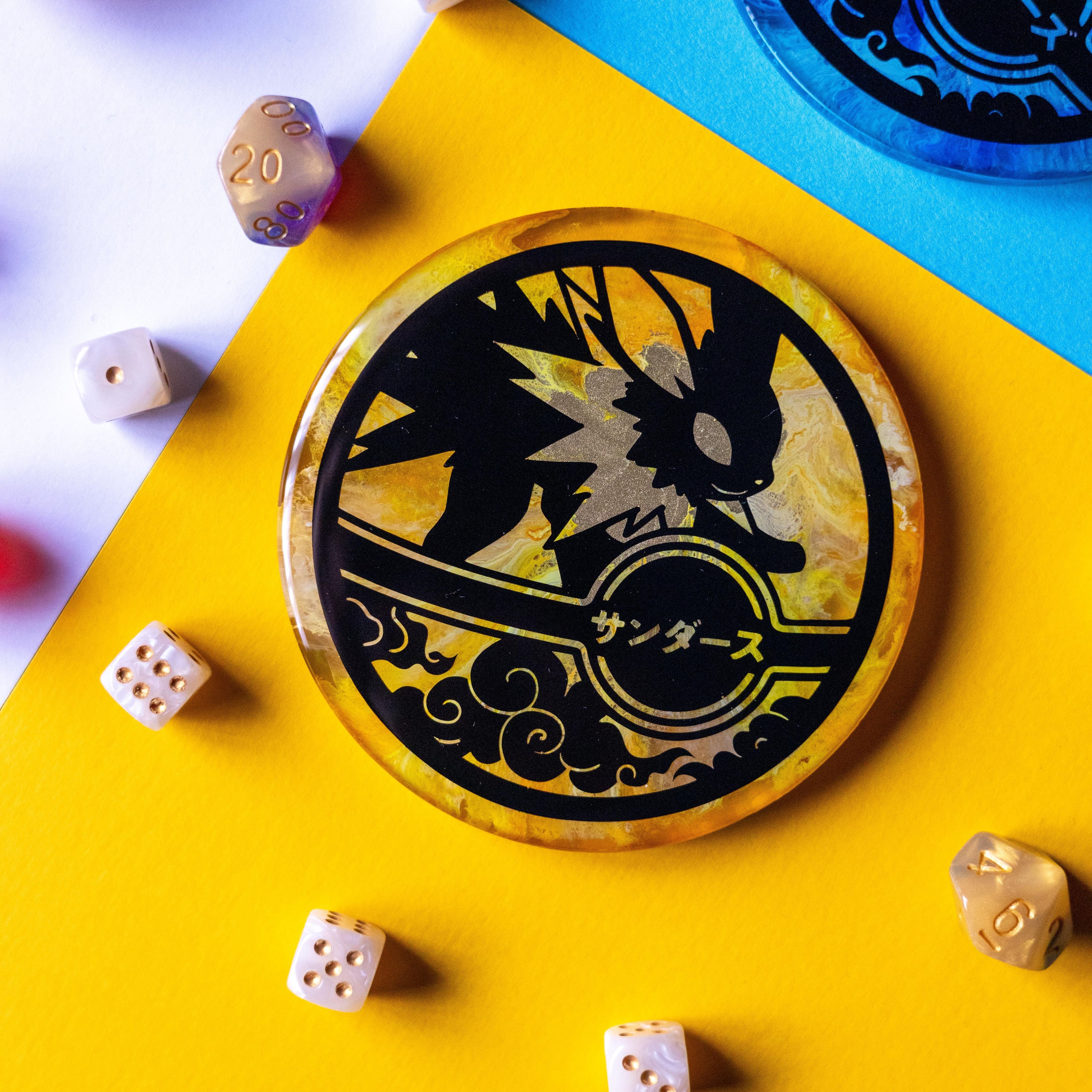 Hand-Made Acrylic Coaster - Jolteon
