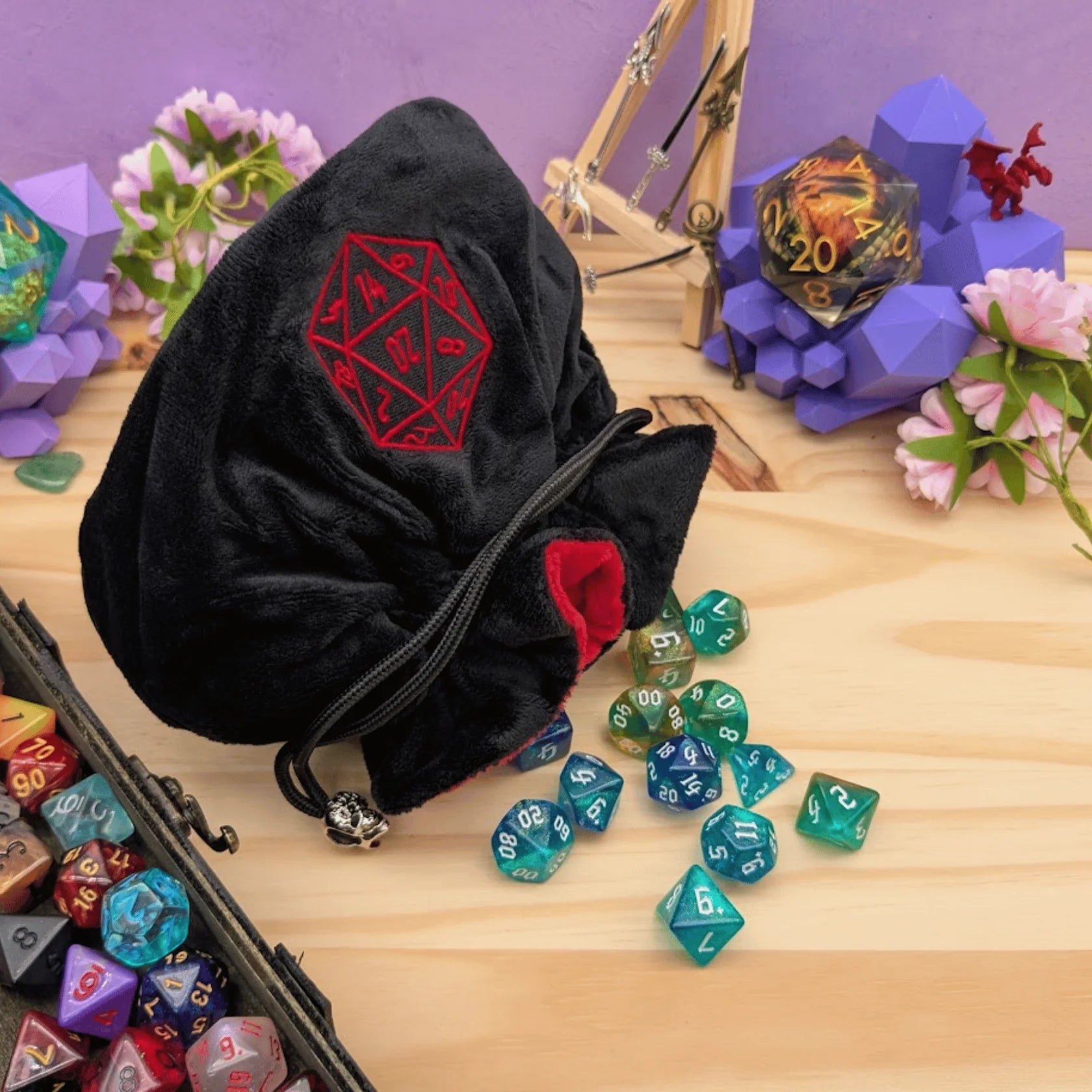 Mystery Dice Goblin: Large Dice Sack - Black