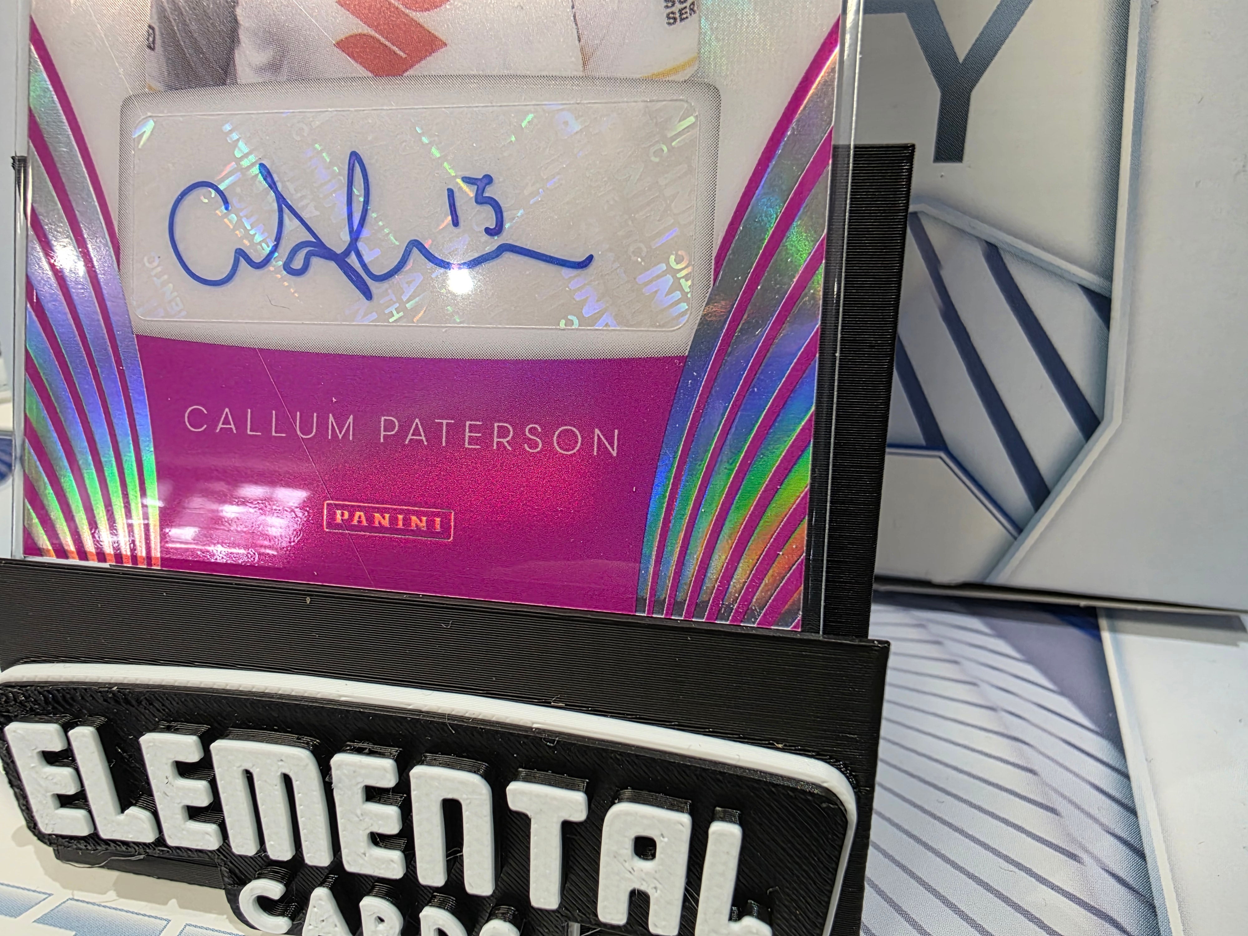 Panini: EFL Eternity Callum Paterson Auto 07/20 MK Dons FC Pack Fresh Print Error
