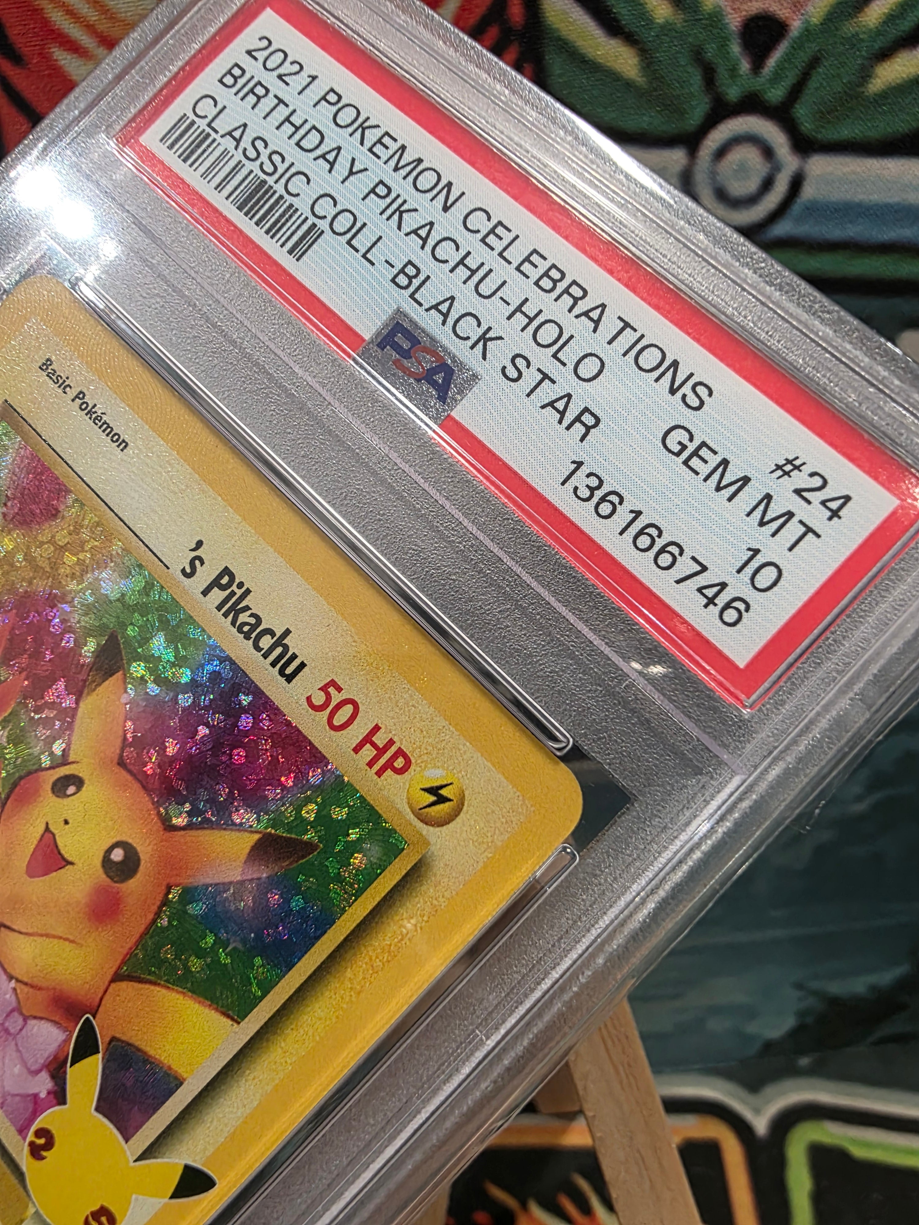 Birthday Pikachu Celebrations Classic Collection Black Star Promo 24 PSA 10