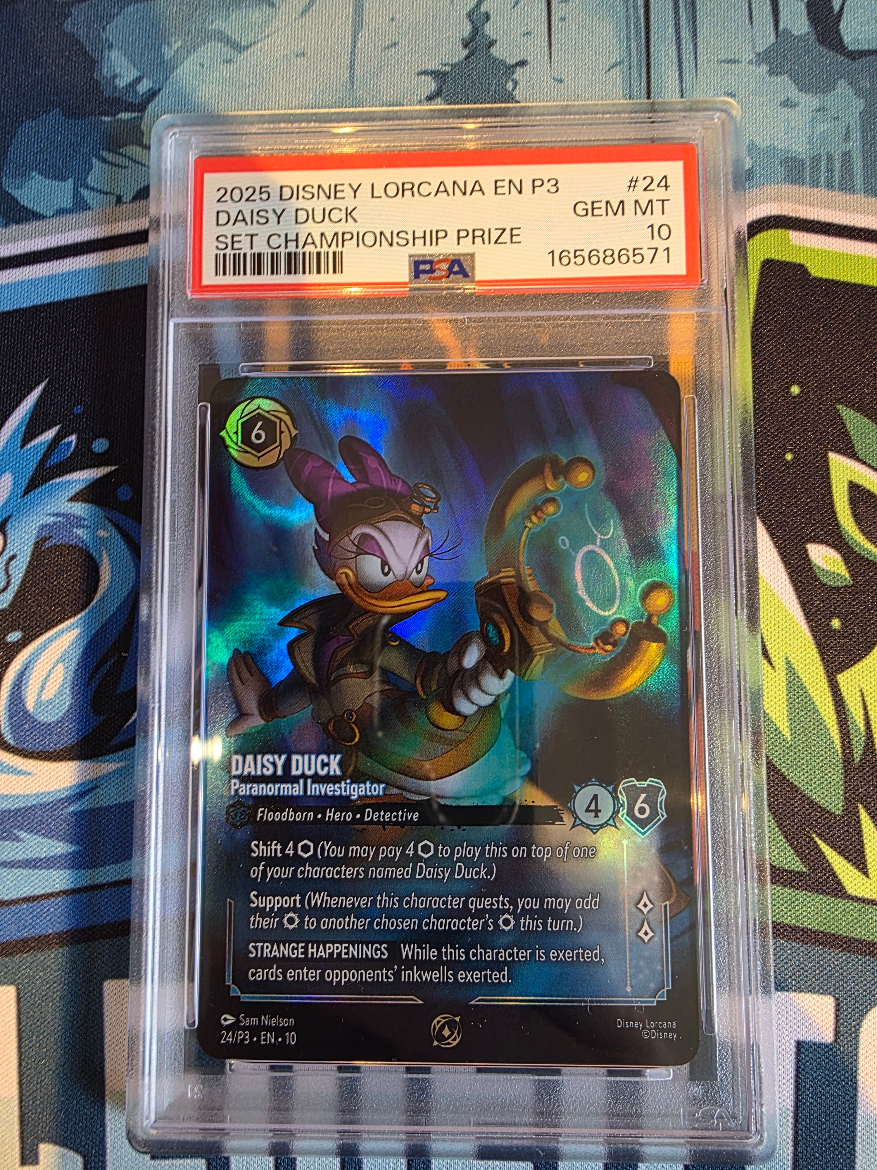 Daisy Duck Paranormal Investigator Championships Top 8 Foil Promo PSA 10 24/P3