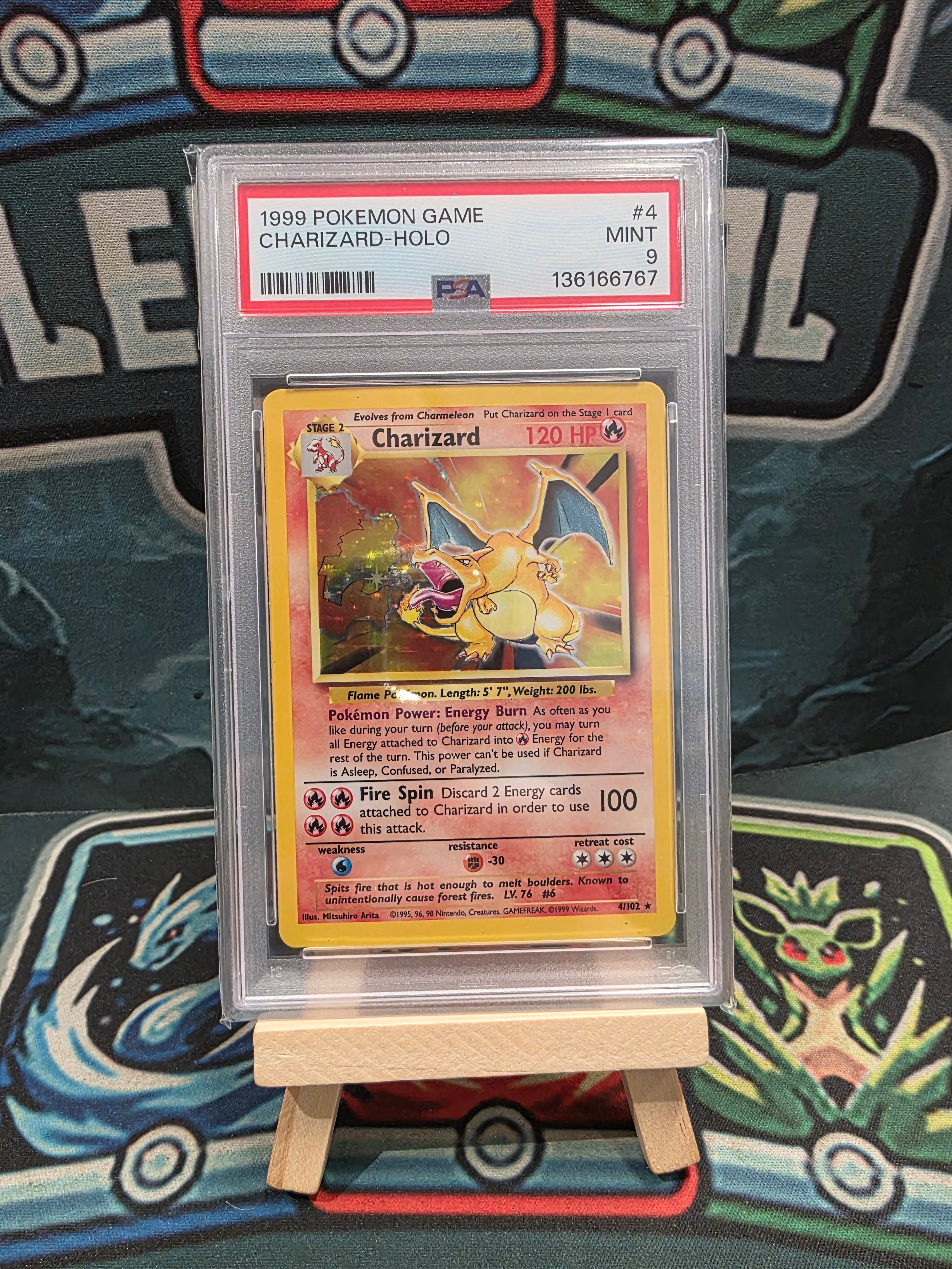 Charizard Holo 4/102 Base Set 1999 PSA 9