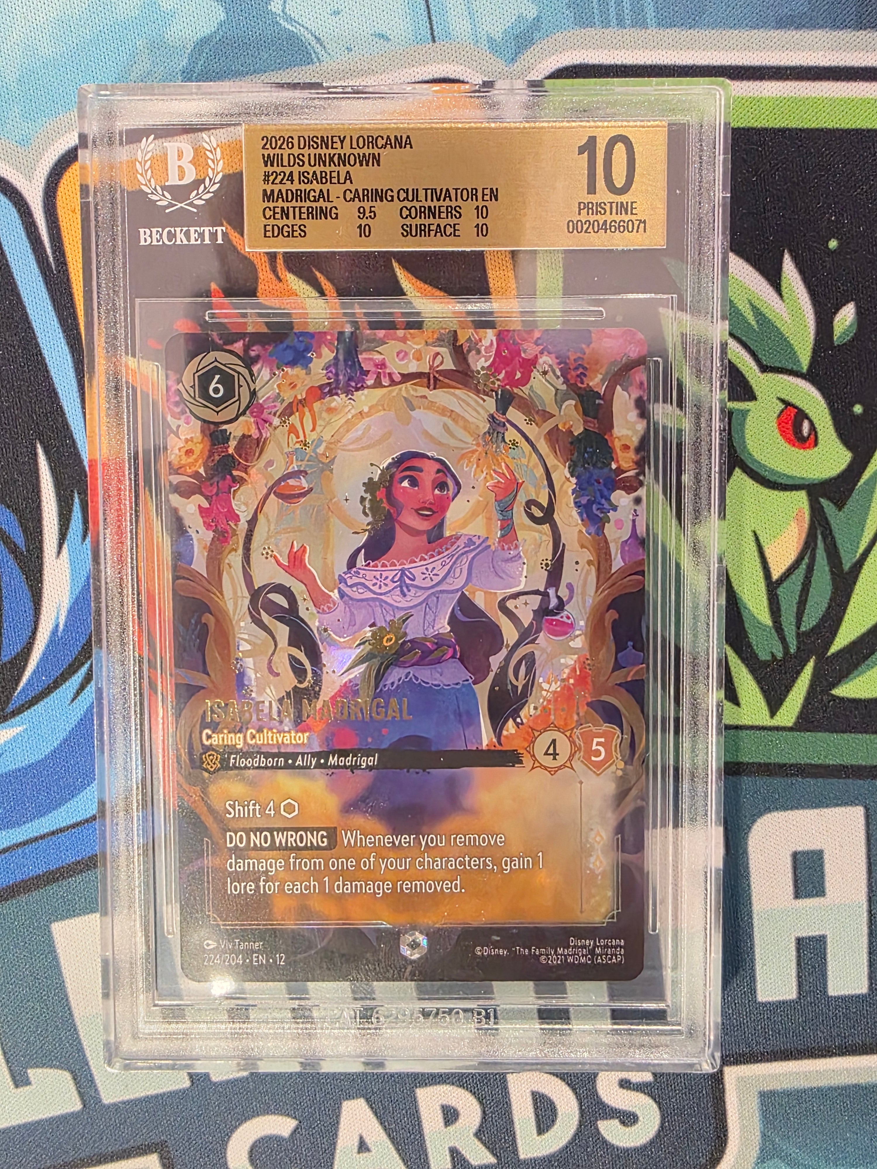 Isabela Madrigal Caring 224/204 BGS 10 Gold POP 1 Lorcana Enchanted Wilds Unknown
